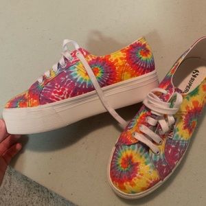 Superga Women's Tie-Dye Low-Top Platform Sneakers